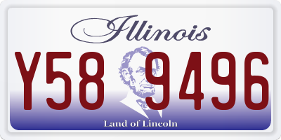 IL license plate Y589496