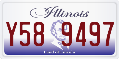 IL license plate Y589497