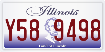 IL license plate Y589498