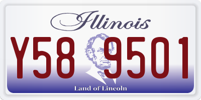 IL license plate Y589501