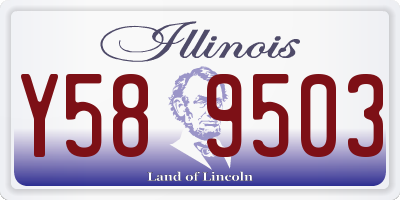 IL license plate Y589503