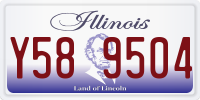 IL license plate Y589504