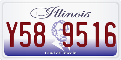 IL license plate Y589516