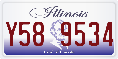 IL license plate Y589534