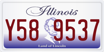 IL license plate Y589537
