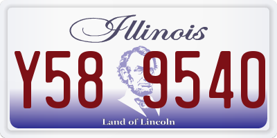 IL license plate Y589540