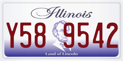 IL license plate Y589542