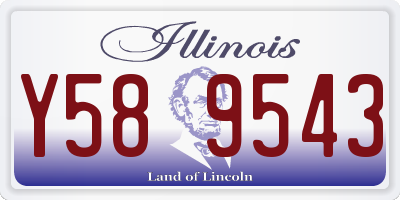 IL license plate Y589543