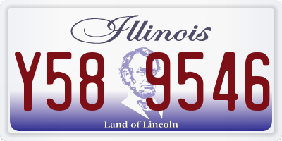 IL license plate Y589546