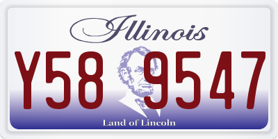 IL license plate Y589547
