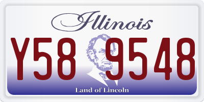 IL license plate Y589548