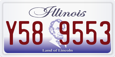 IL license plate Y589553