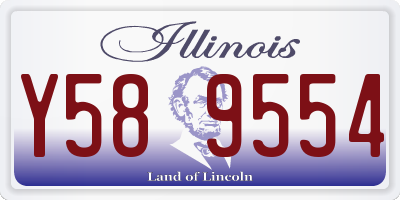 IL license plate Y589554