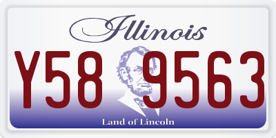 IL license plate Y589563