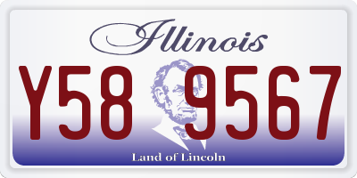 IL license plate Y589567