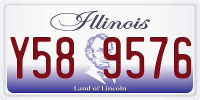 IL license plate Y589576