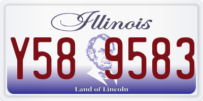 IL license plate Y589583