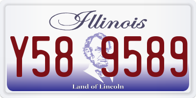 IL license plate Y589589