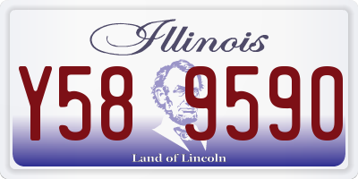IL license plate Y589590