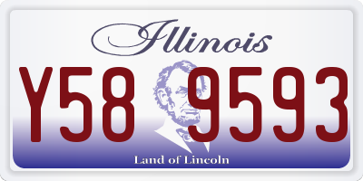 IL license plate Y589593