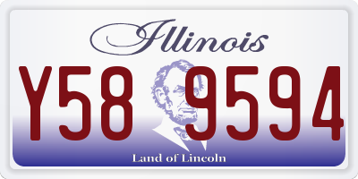 IL license plate Y589594