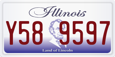 IL license plate Y589597