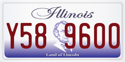 IL license plate Y589600