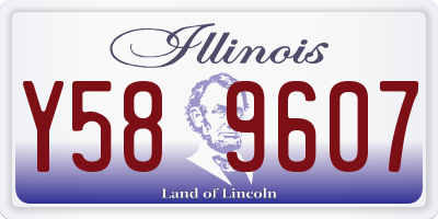 IL license plate Y589607