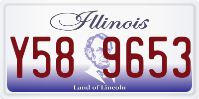 IL license plate Y589653