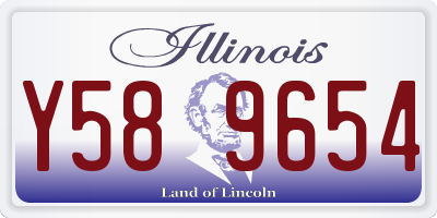 IL license plate Y589654