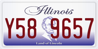IL license plate Y589657