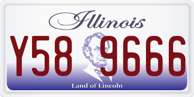 IL license plate Y589666