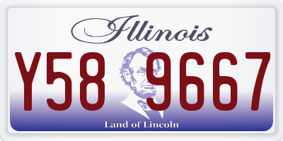 IL license plate Y589667