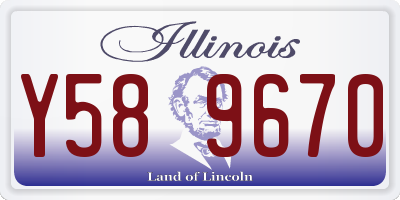 IL license plate Y589670
