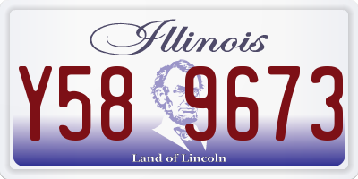 IL license plate Y589673