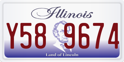 IL license plate Y589674