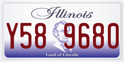 IL license plate Y589680