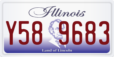 IL license plate Y589683