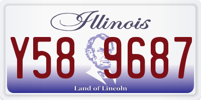 IL license plate Y589687