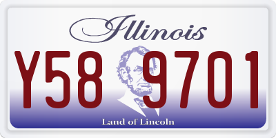 IL license plate Y589701