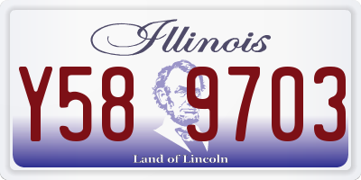 IL license plate Y589703
