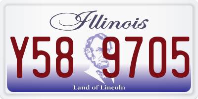 IL license plate Y589705