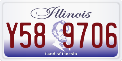 IL license plate Y589706