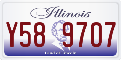 IL license plate Y589707
