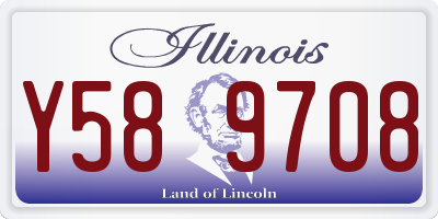 IL license plate Y589708