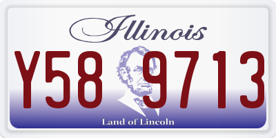 IL license plate Y589713