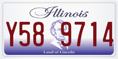 IL license plate Y589714