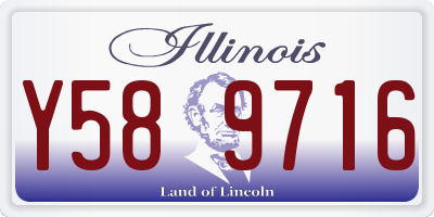 IL license plate Y589716