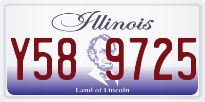 IL license plate Y589725