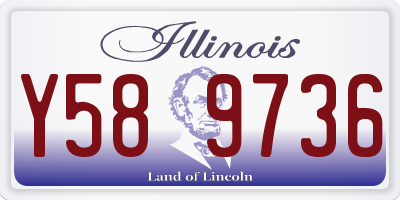 IL license plate Y589736